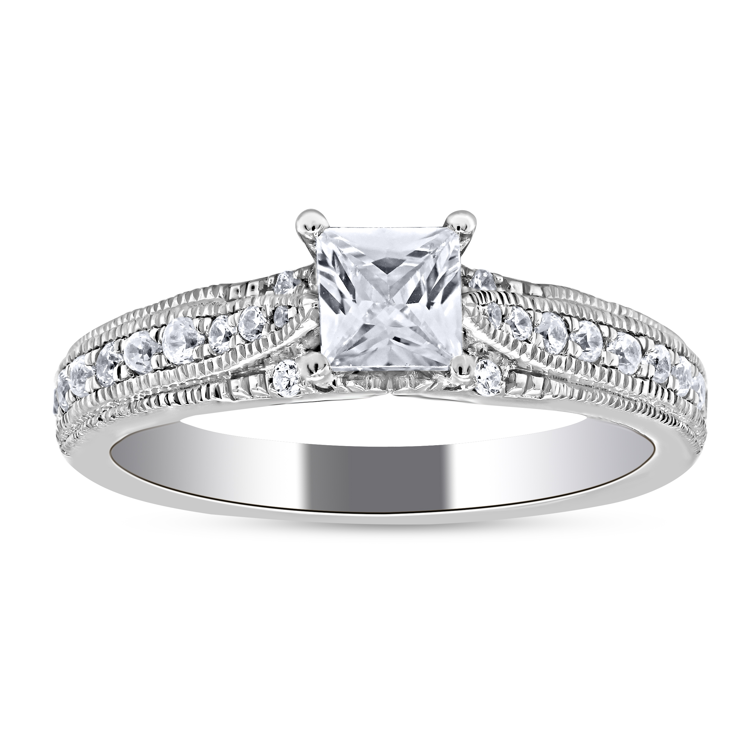 Diamour 3/4 Cttw Diamond Ring in 14Kt 2-Tone Gold