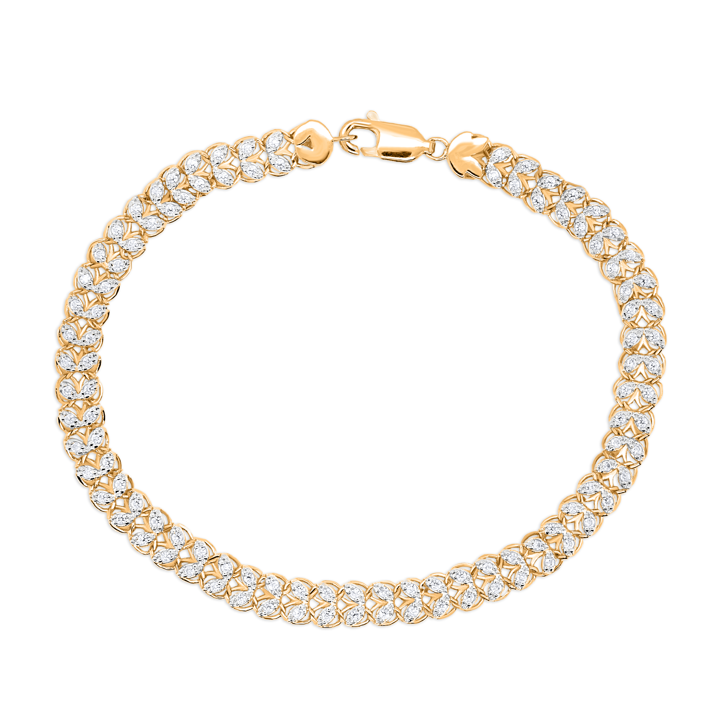 Diamour 5/8 Cttw Diamond Bracelet in 14Kt Yellow Gold