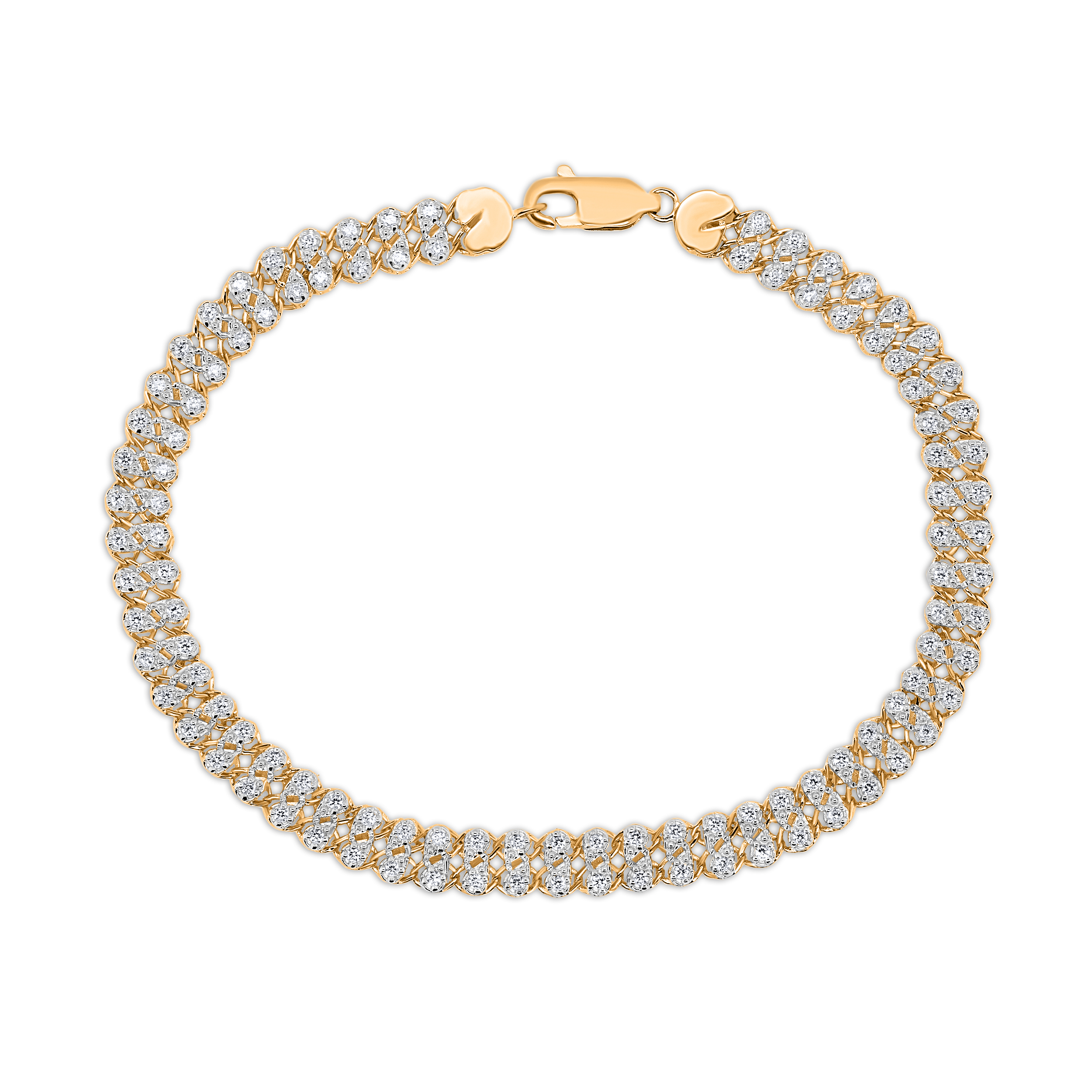 Diamour 5/8 Cttw Diamond Bracelet in 14Kt Yellow Gold