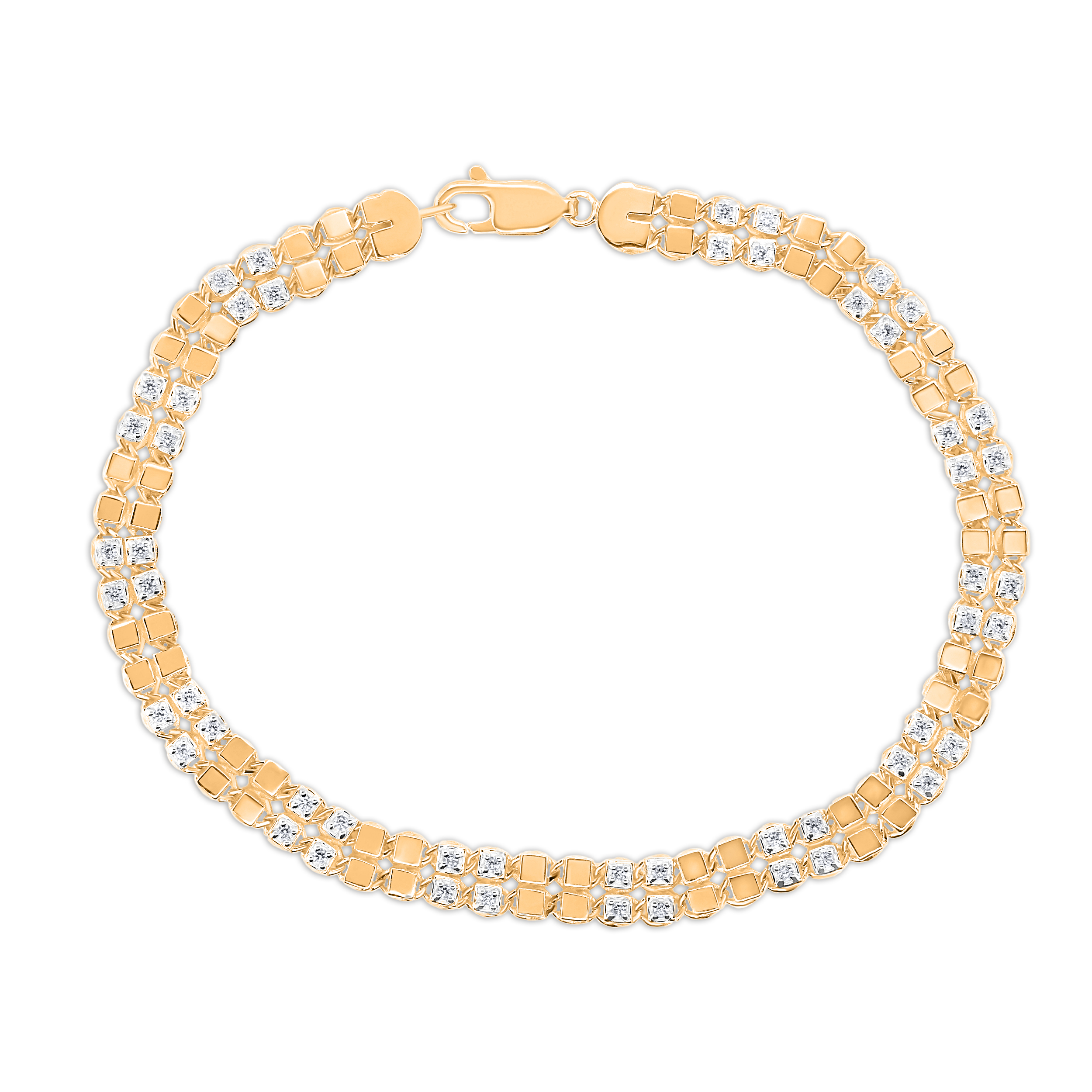 Diamour 1/3 Cttw Diamond Bracelet in 14Kt Yellow Gold