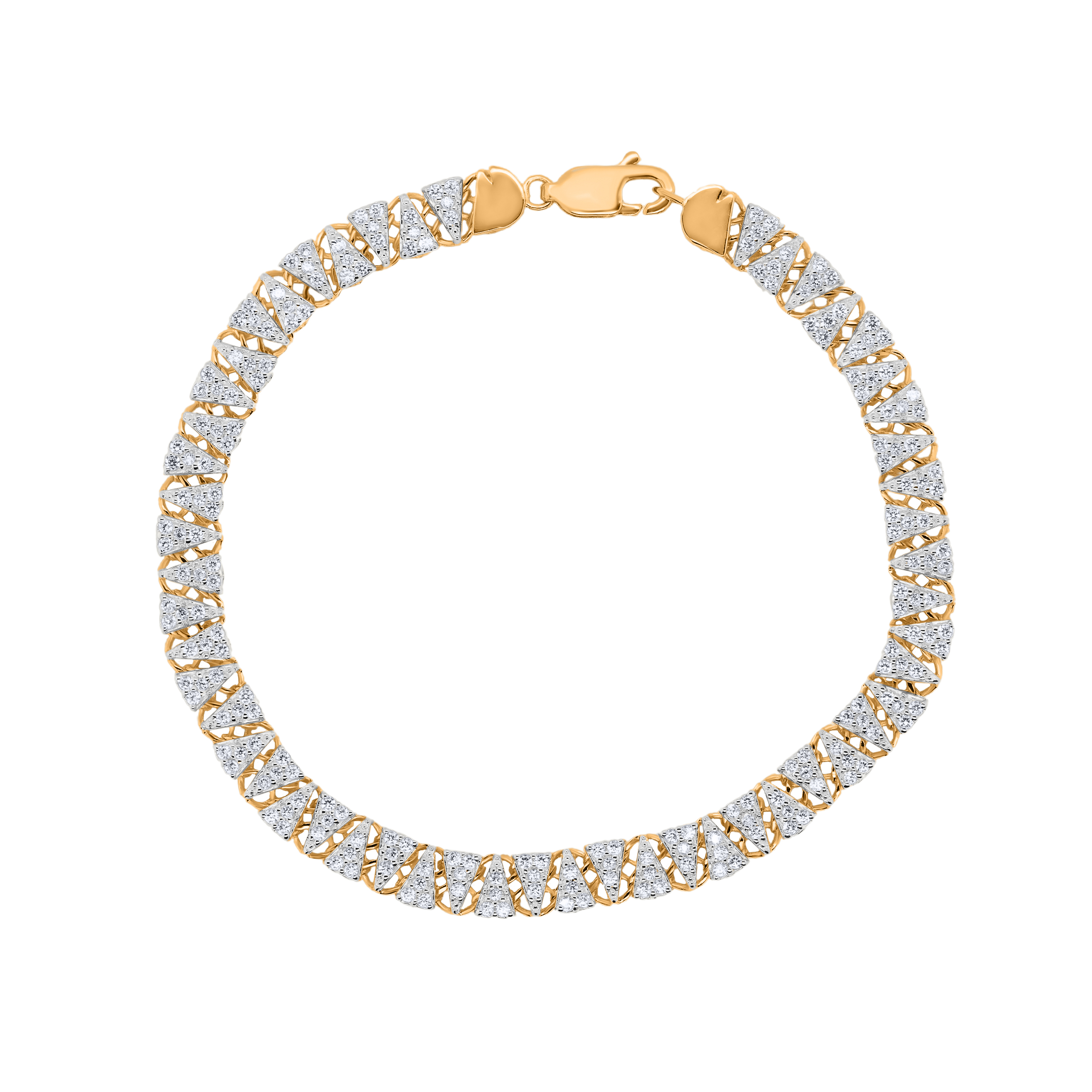Diamour 1-1/6 Cttw Diamond Bracelet in 14Kt Yellow Gold