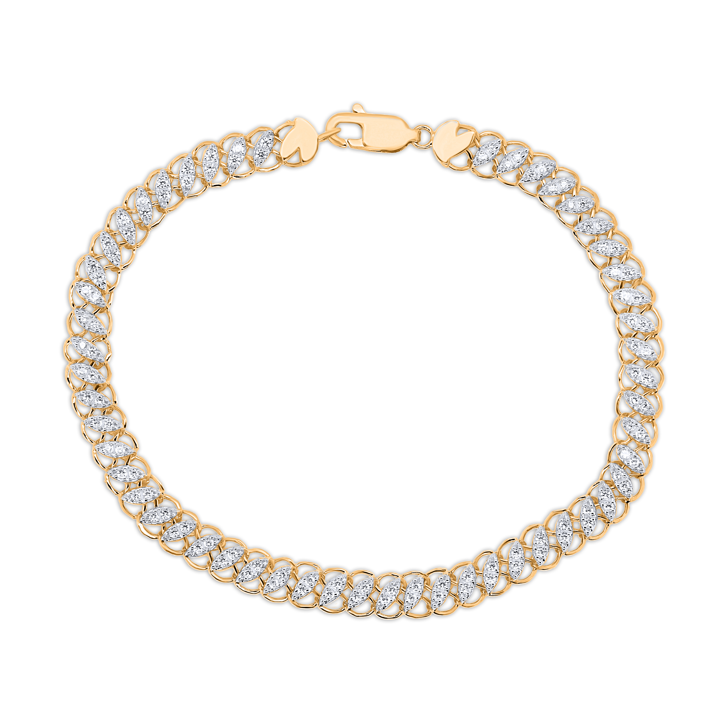 Diamour 5/8 Cttw Diamond Bracelet in 14Kt Yellow Gold