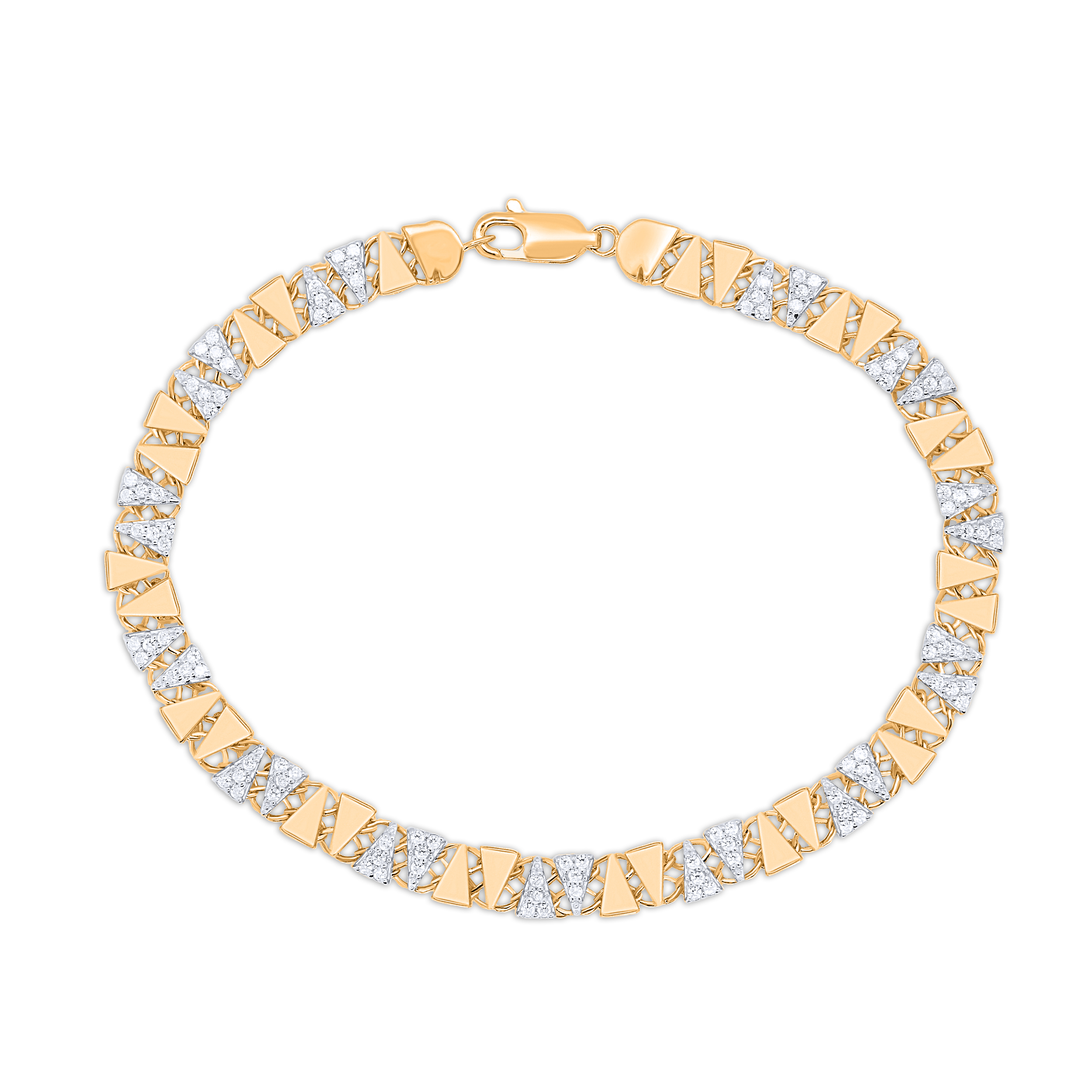 Diamour 5/8 Cttw Diamond Bracelet in 14Kt Yellow Gold