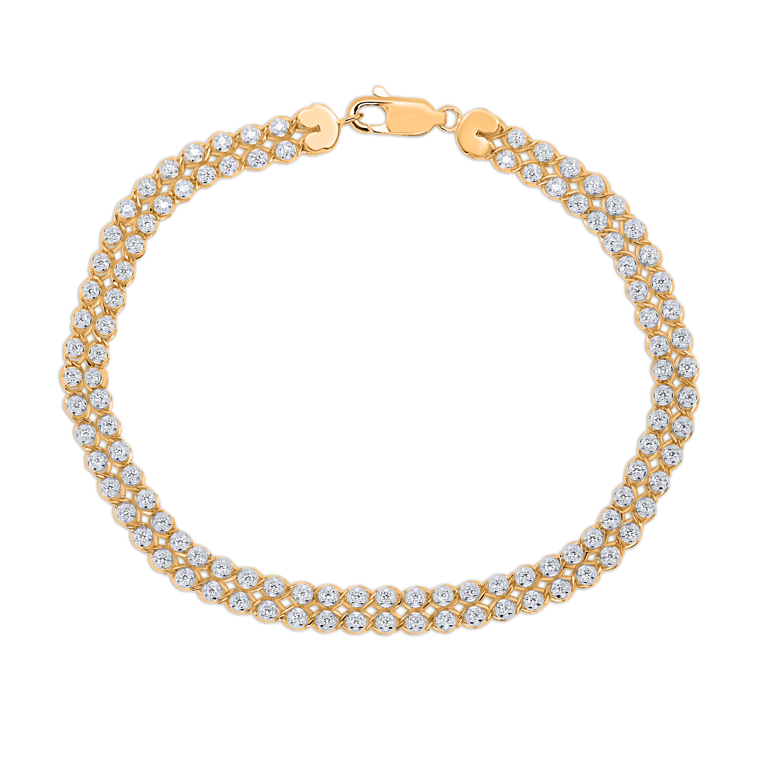 Diamour 5/8 Cttw Diamond Bracelet in 14Kt Yellow Gold