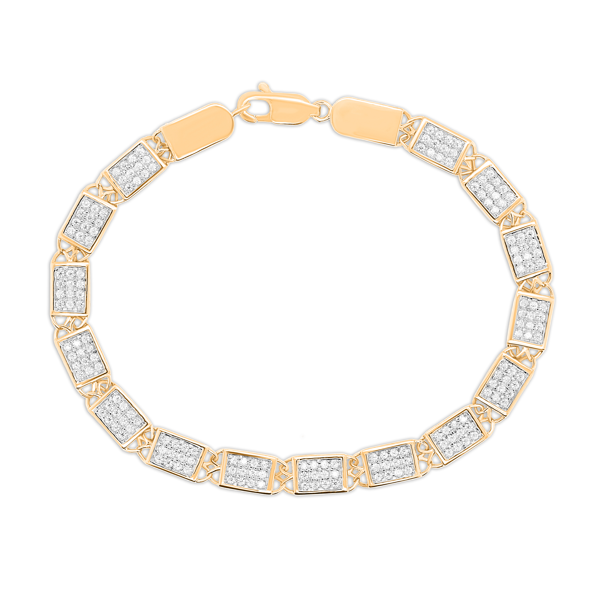 Diamour 7/8 Cttw Diamond Bracelet in 14Kt Yellow Gold