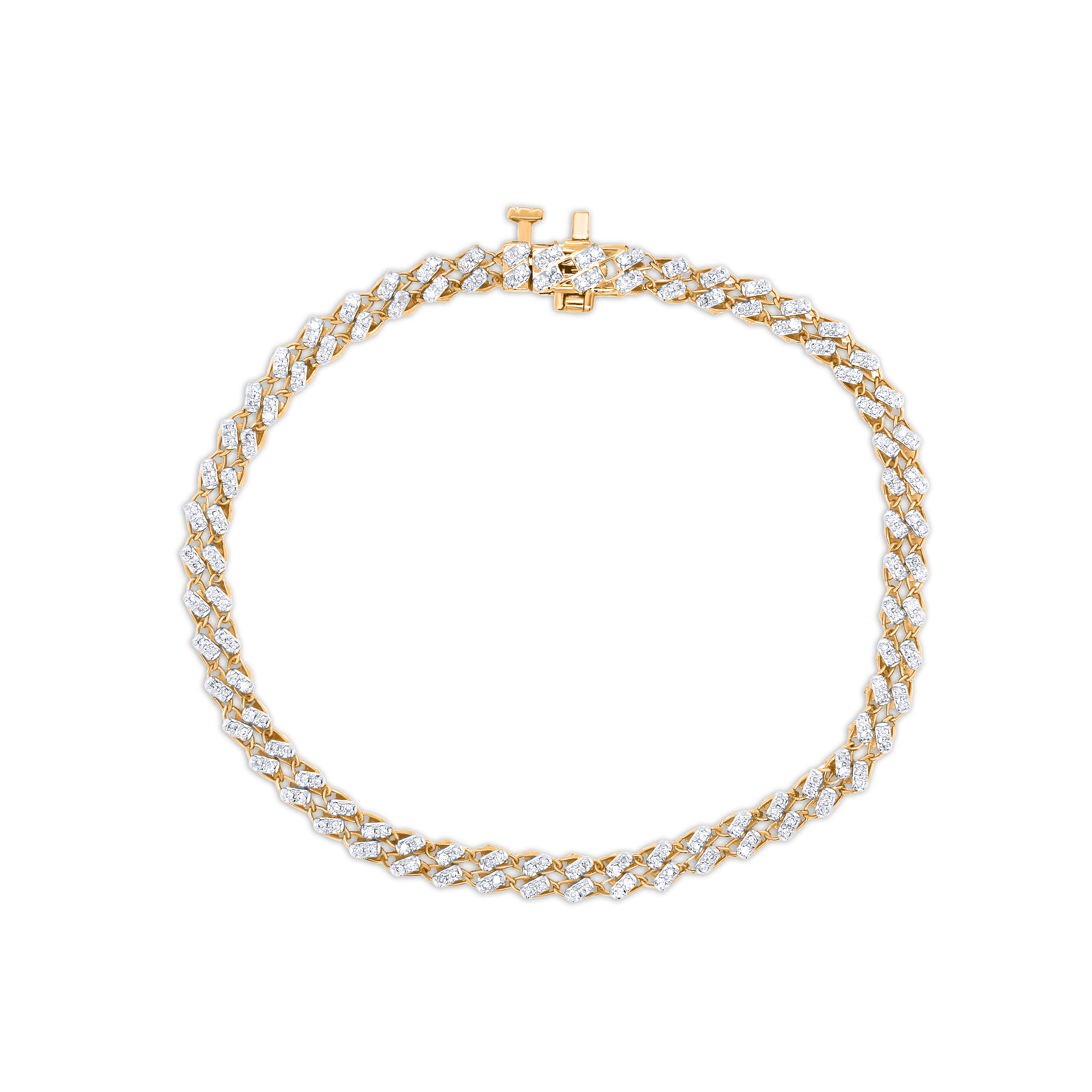 Diamour 1/2 Cttw Diamond Bracelet in 14Kt Yellow Gold