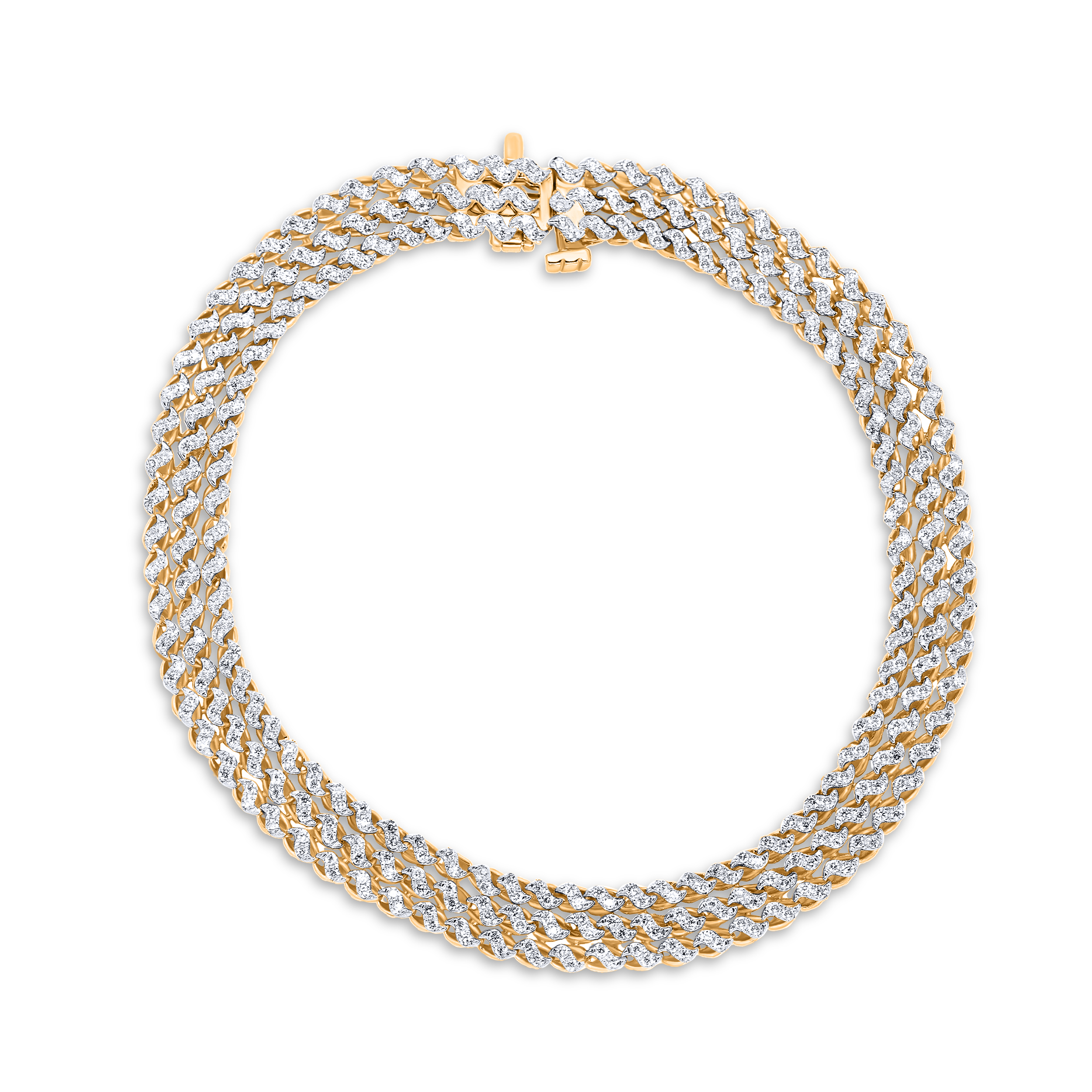 Diamour 1-1/4 Cttw Diamond Bracelet in 14Kt Yellow Gold