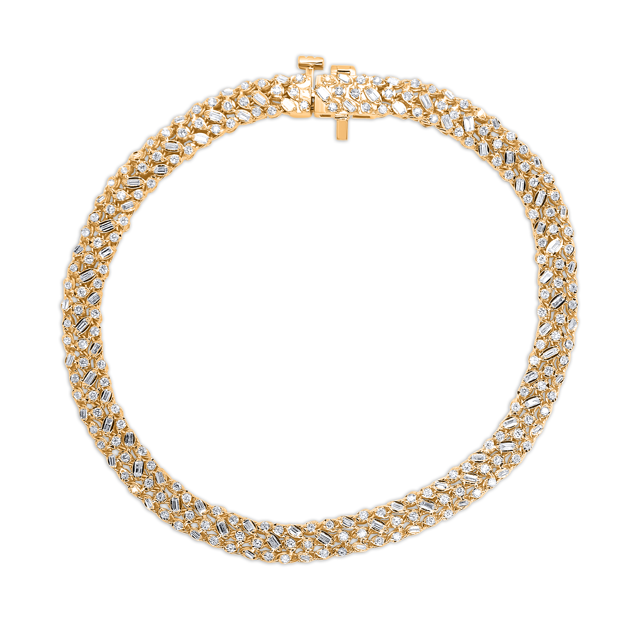 Diamour 1-1/4 Cttw Diamond Bracelet in 14Kt Yellow Gold