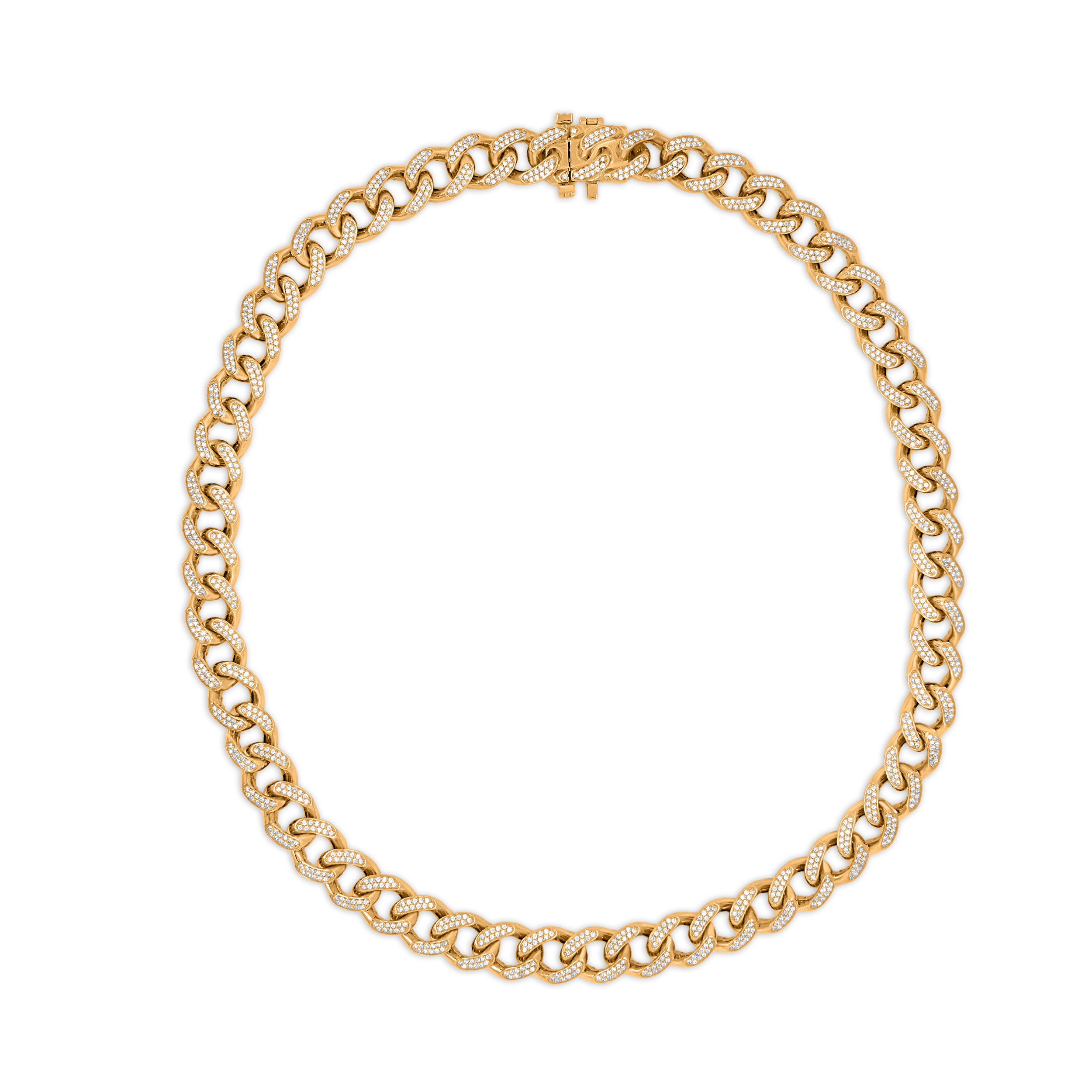 Diamour 3-1/2 Cttw Diamond Necklace in 14Kt Yellow Gold