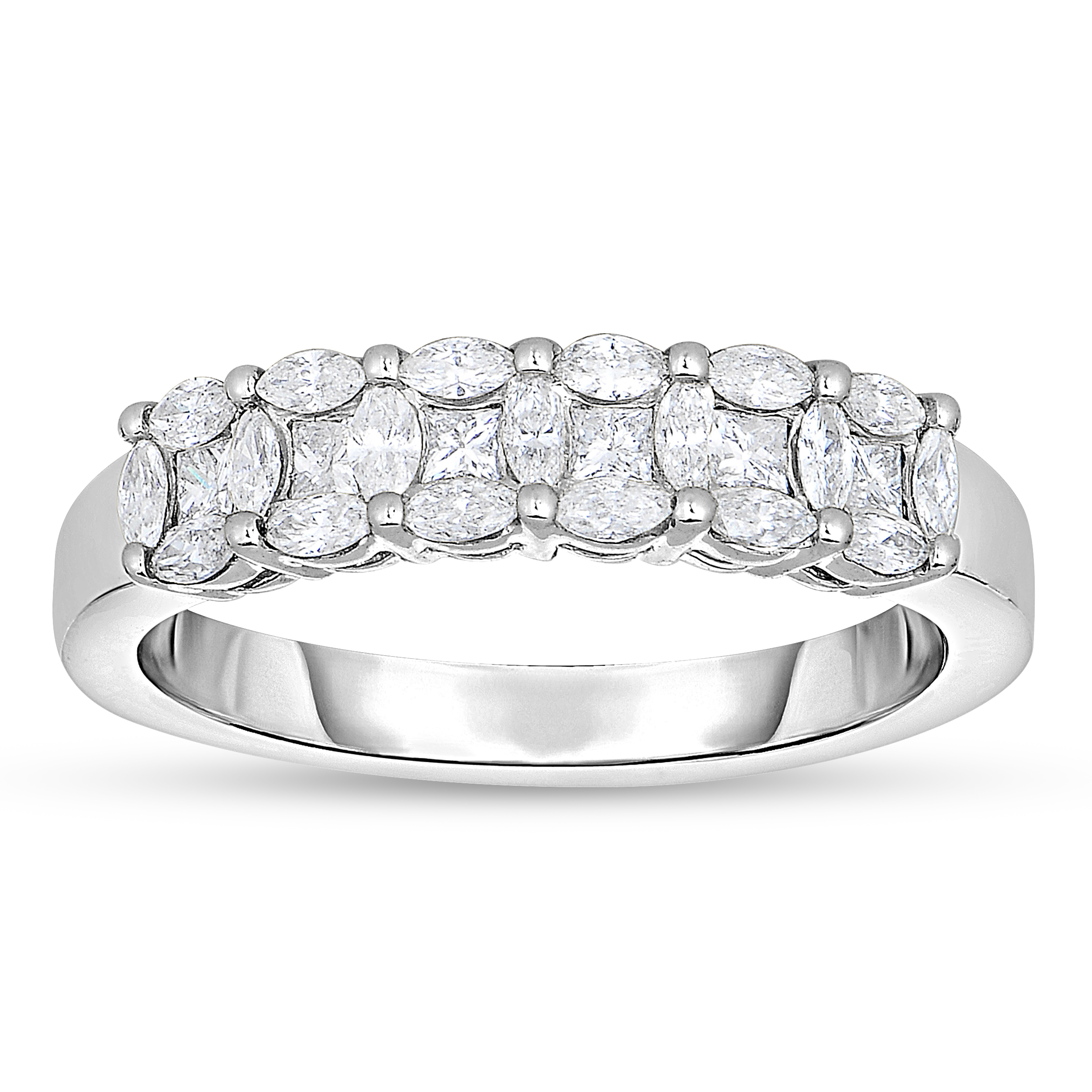 Diamour 5/8 Cttw Diamond Ring in 14Kt White Gold