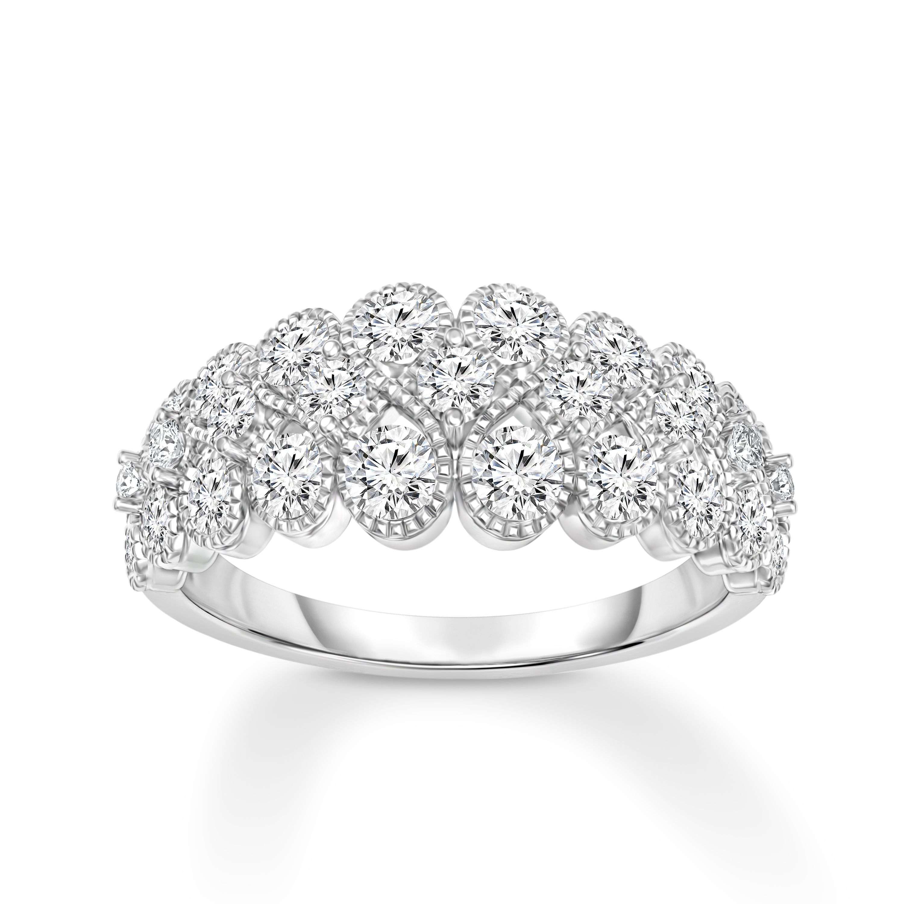 Diamour 1 Cttw Diamond Ring in 14Kt White Gold
