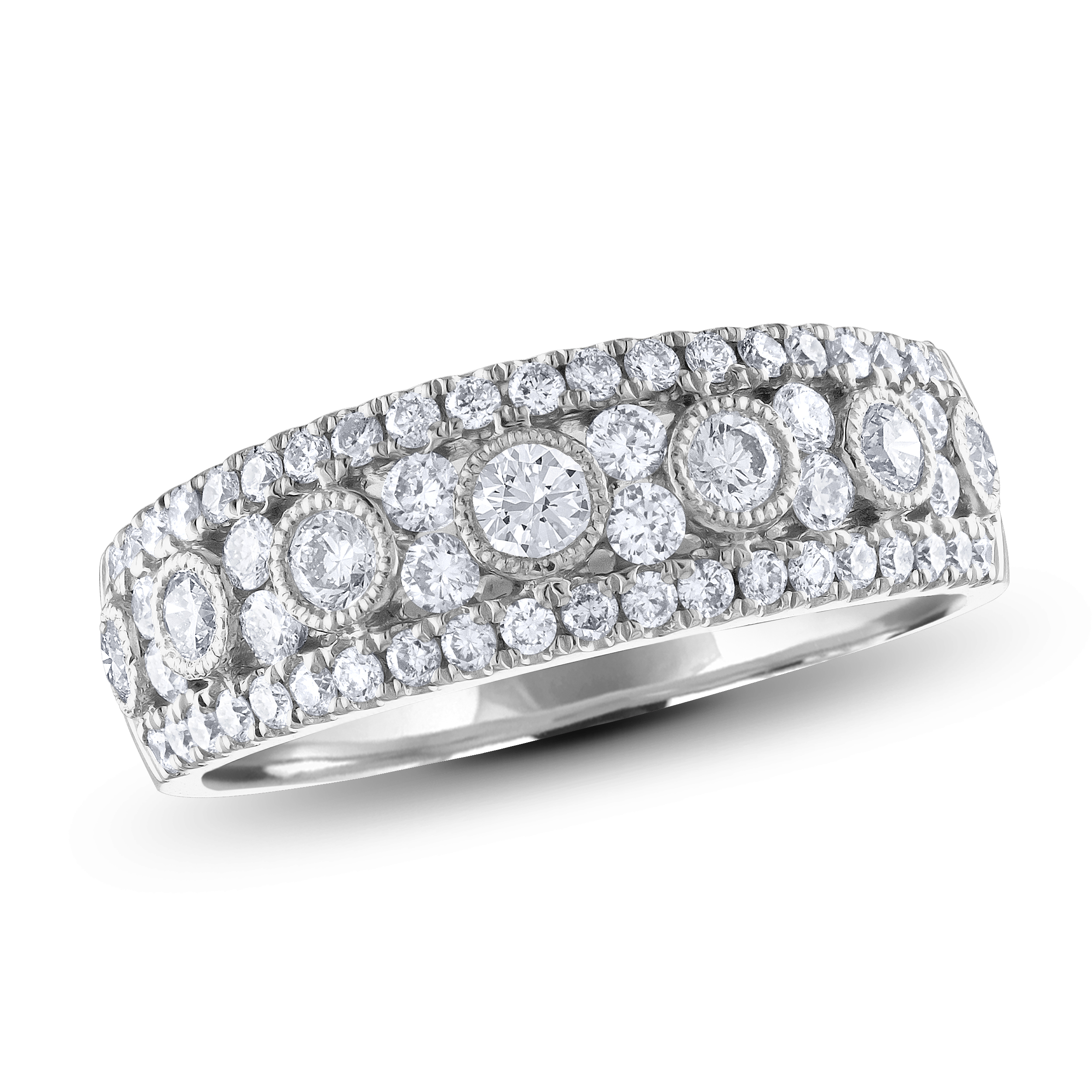 Diamour 7/8 Cttw Diamond Ring in 14Kt White Gold