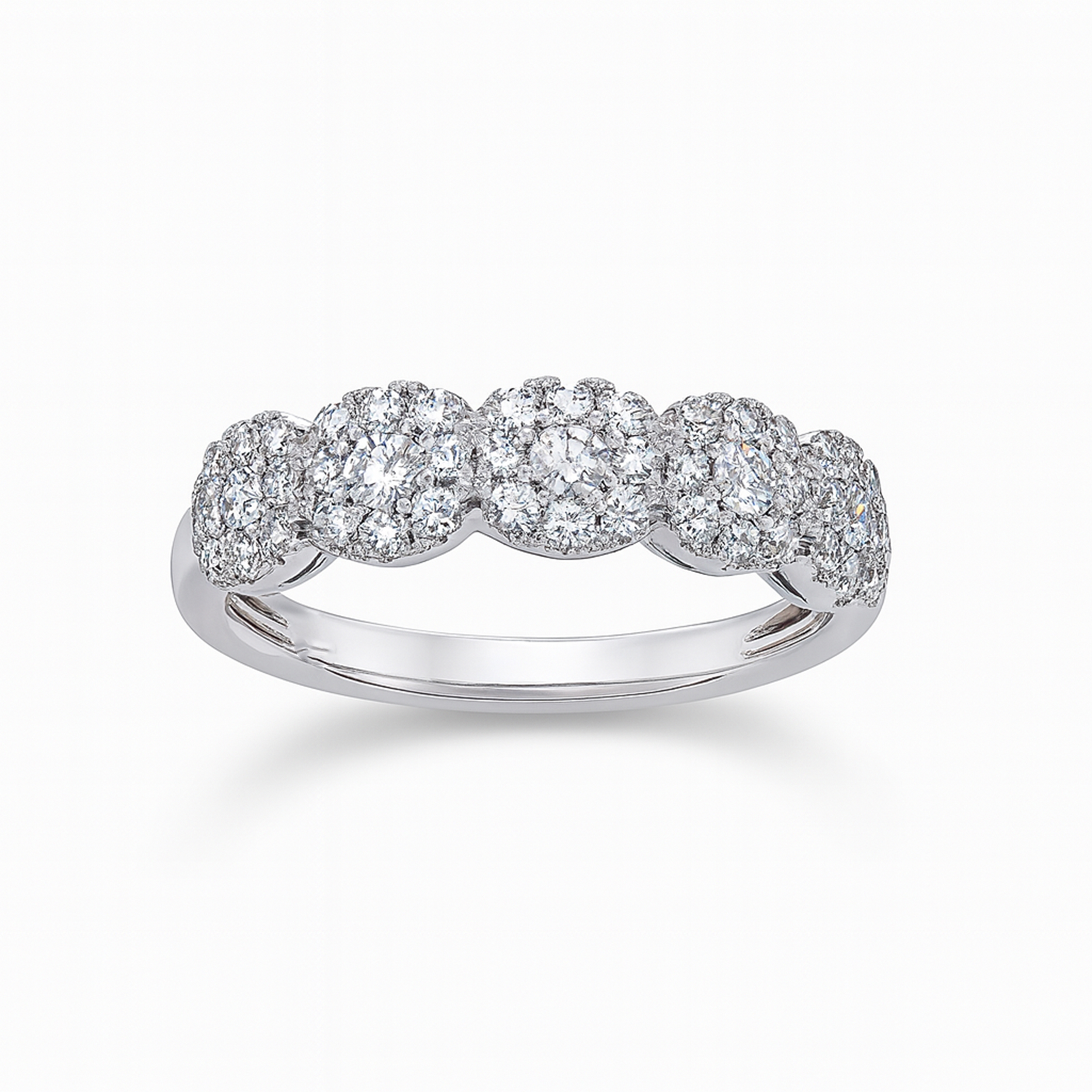 Diamour 5/8 Cttw Diamond Ring in 14Kt White Gold