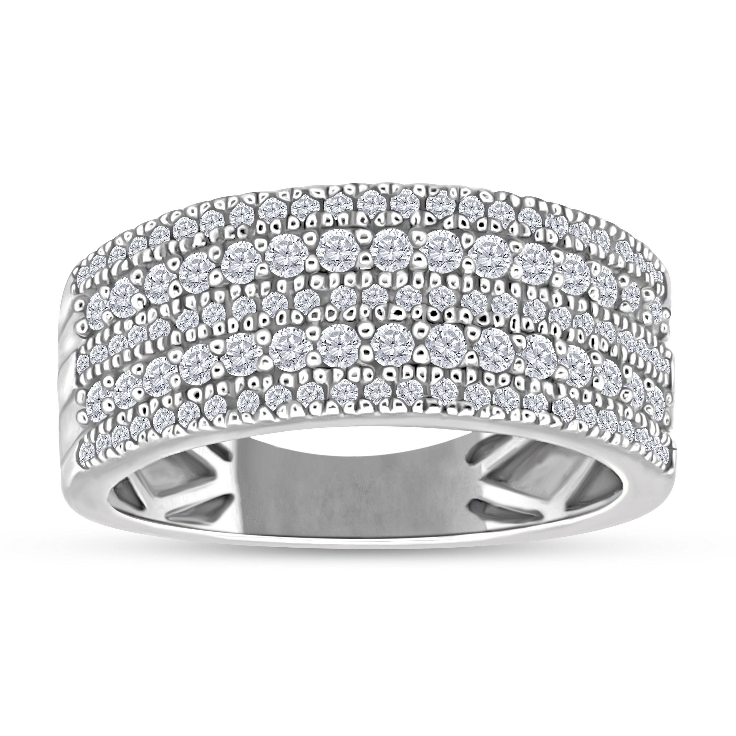 Diamour 1/2 Cttw Diamond Ring in 14Kt White Gold