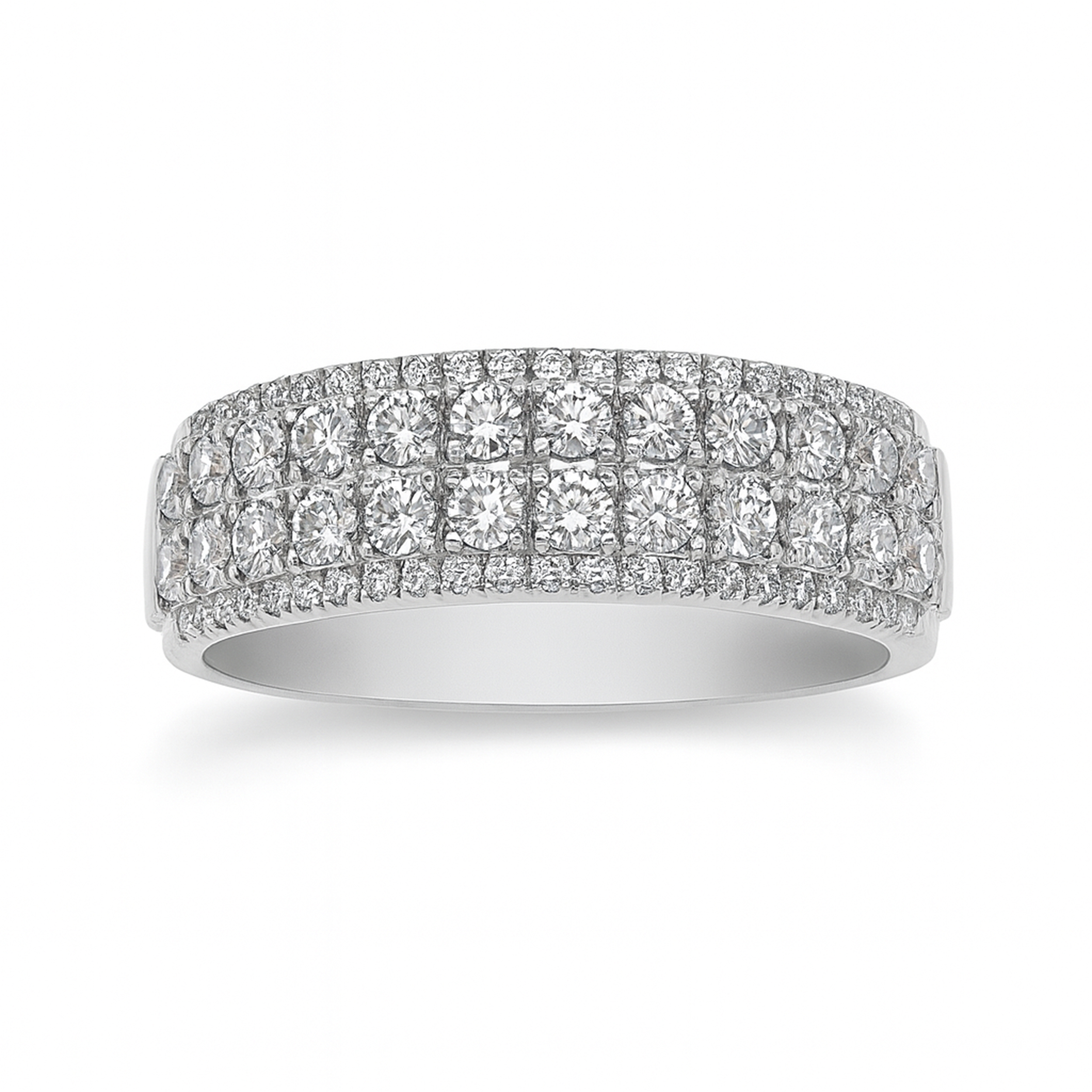 Diamour 3/4 Cttw Diamond Ring in 14Kt White Gold