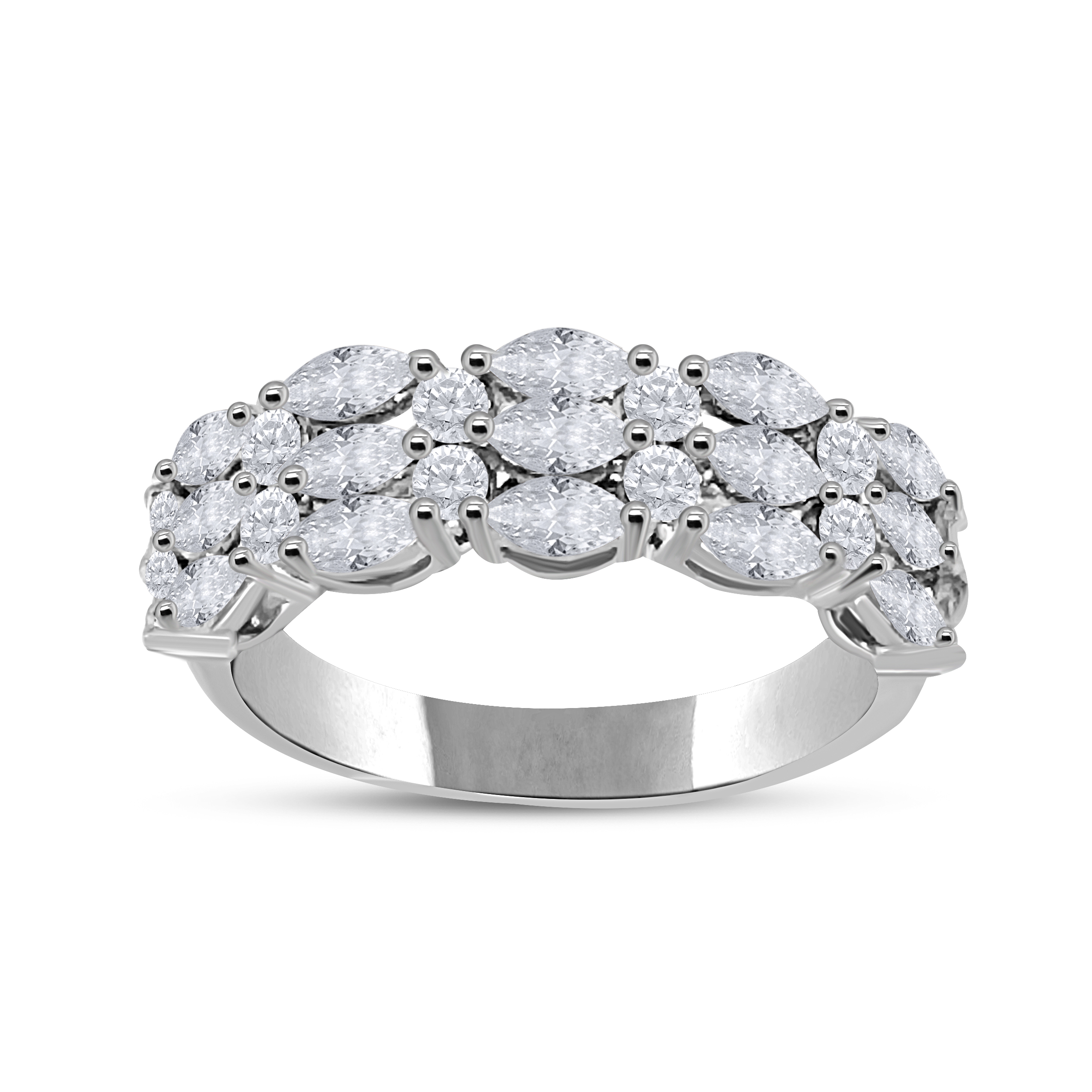 Diamour 1 Cttw Diamond Ring in 14Kt White Gold