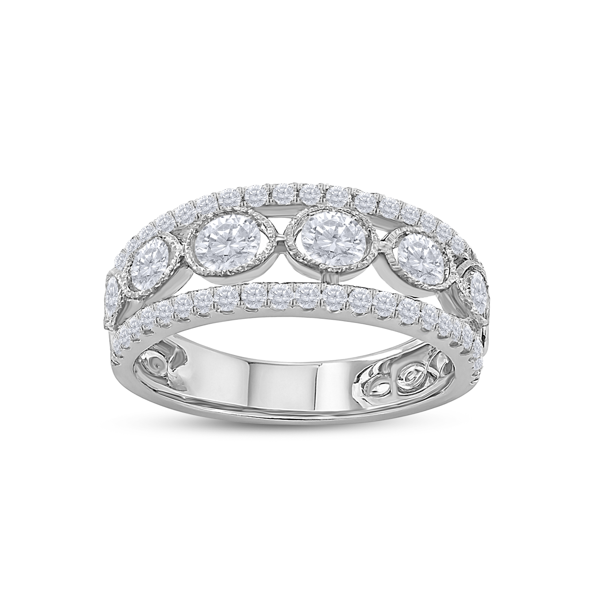 Diamour 5/8 Cttw Diamond Ring in 14Kt White Gold