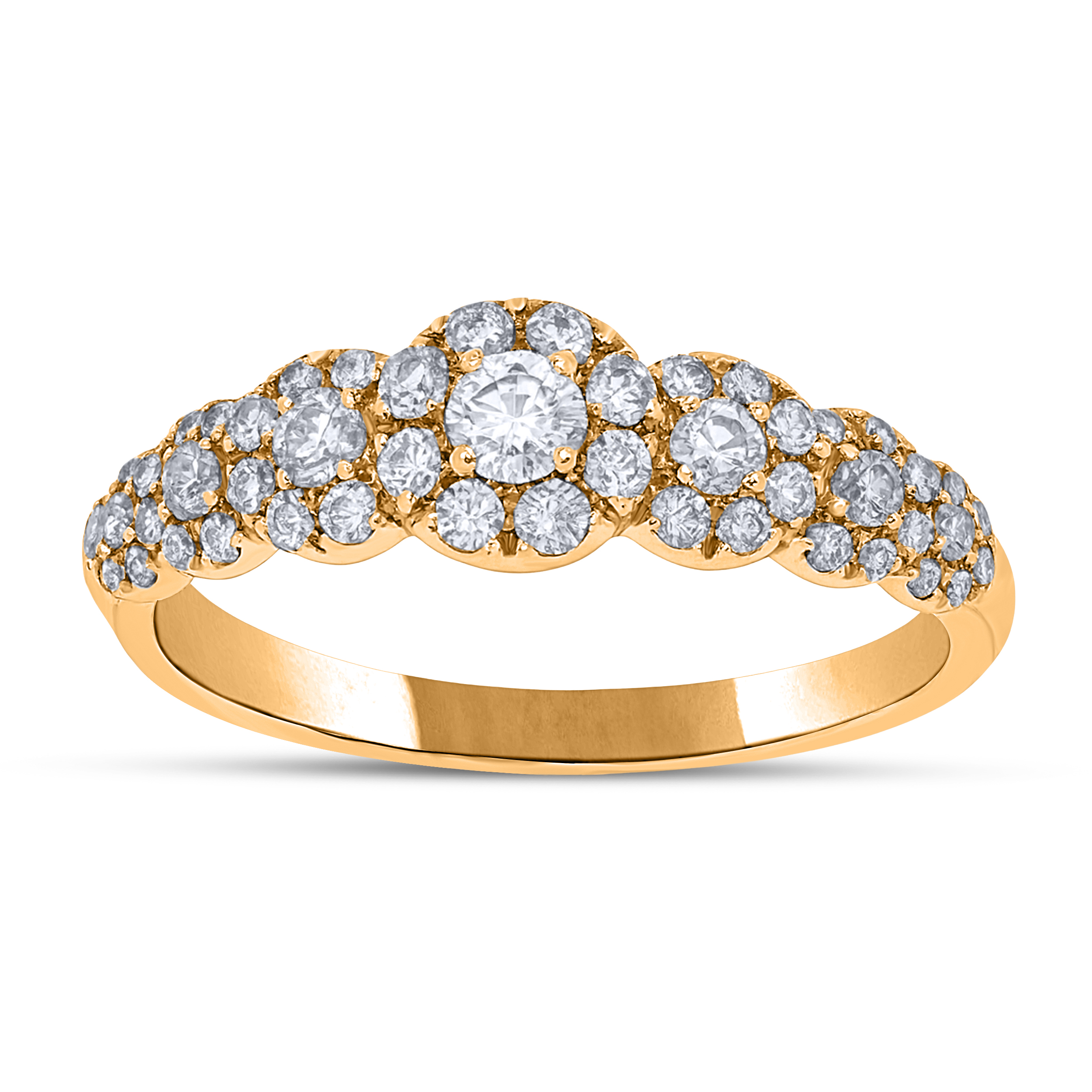 Diamour 5/8 Cttw Diamond Ring in 14Kt Pink Gold