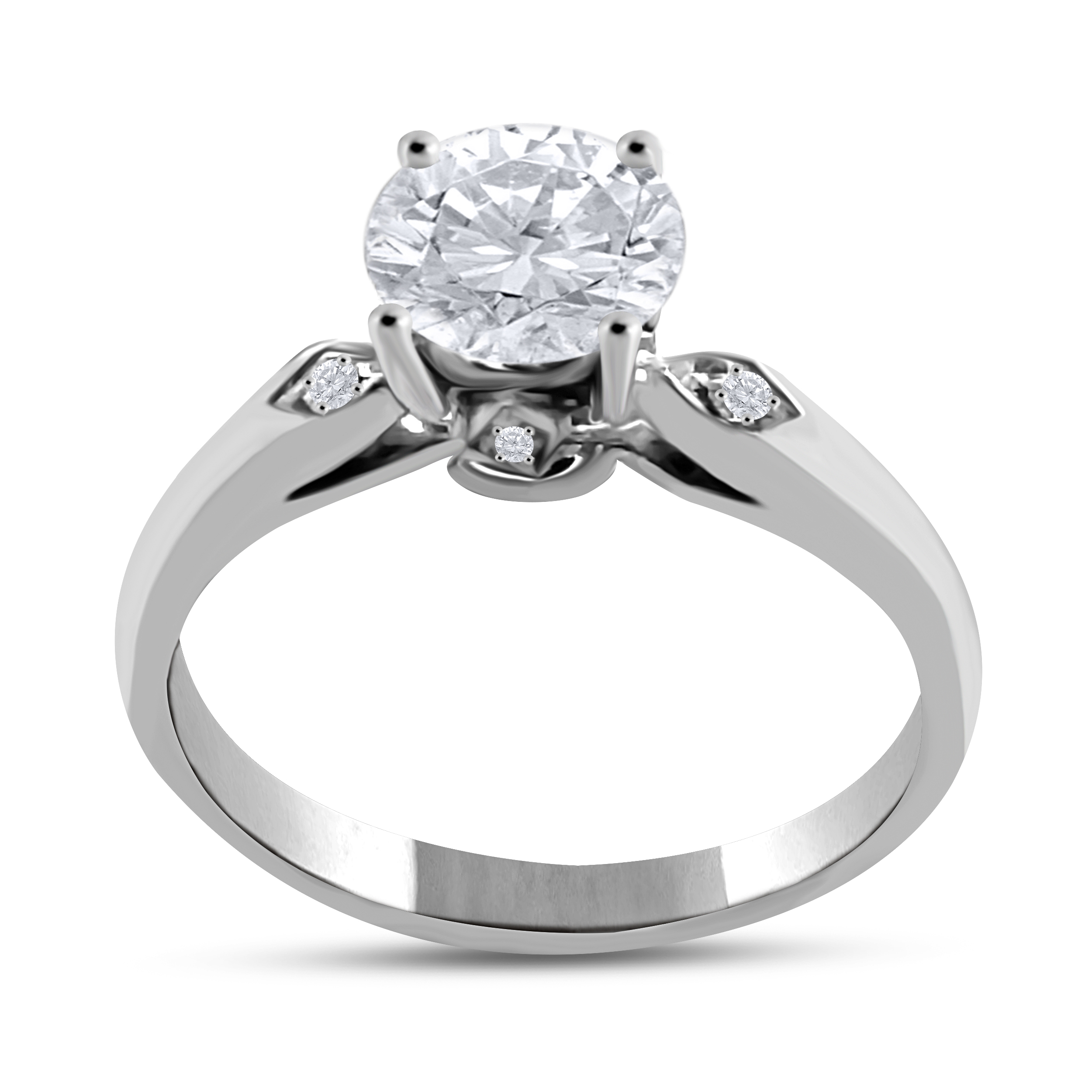Diamour 5/8 Cttw Diamond Ring in 14Kt White Gold