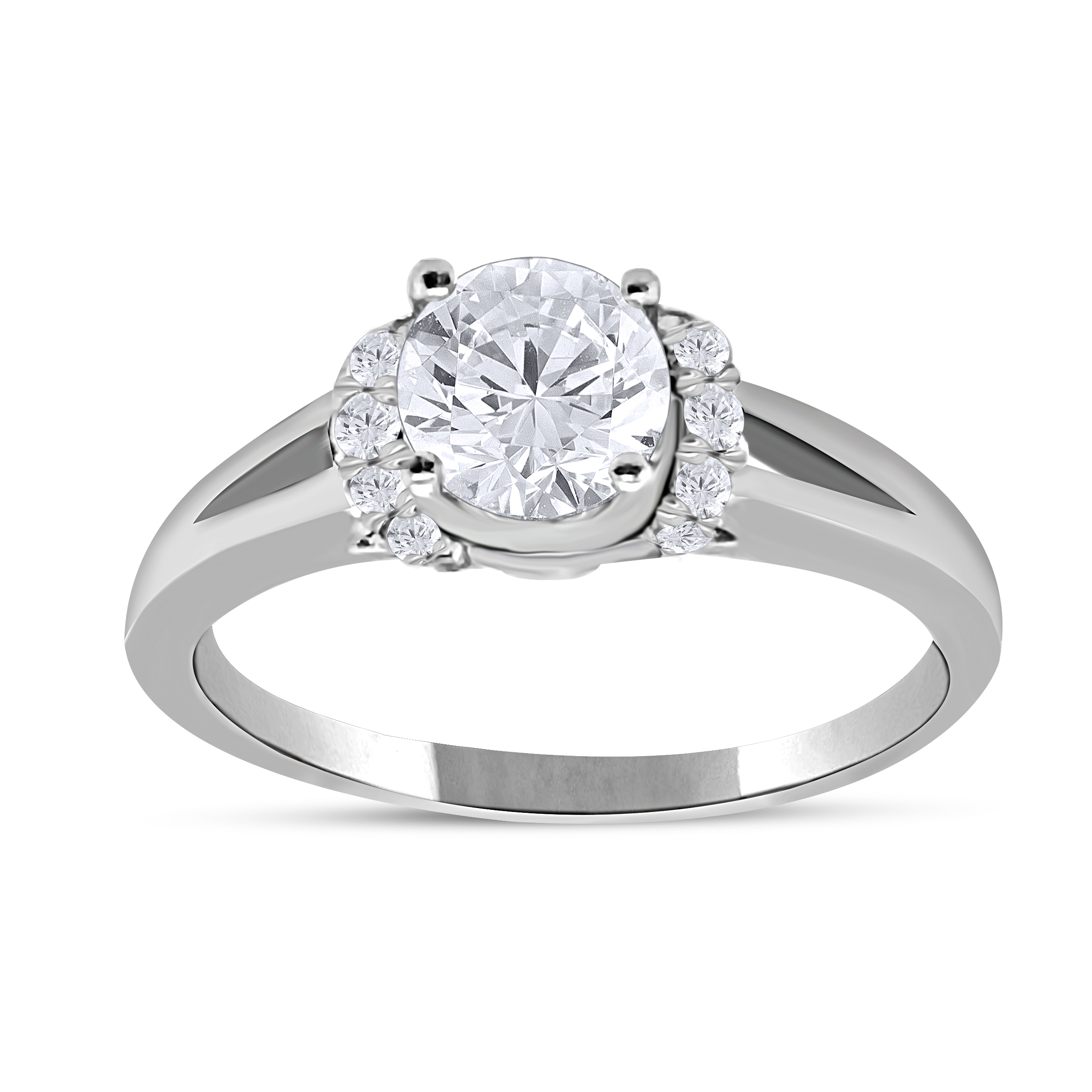 Diamour 3/4 Cttw Diamond Ring in 14Kt White Gold