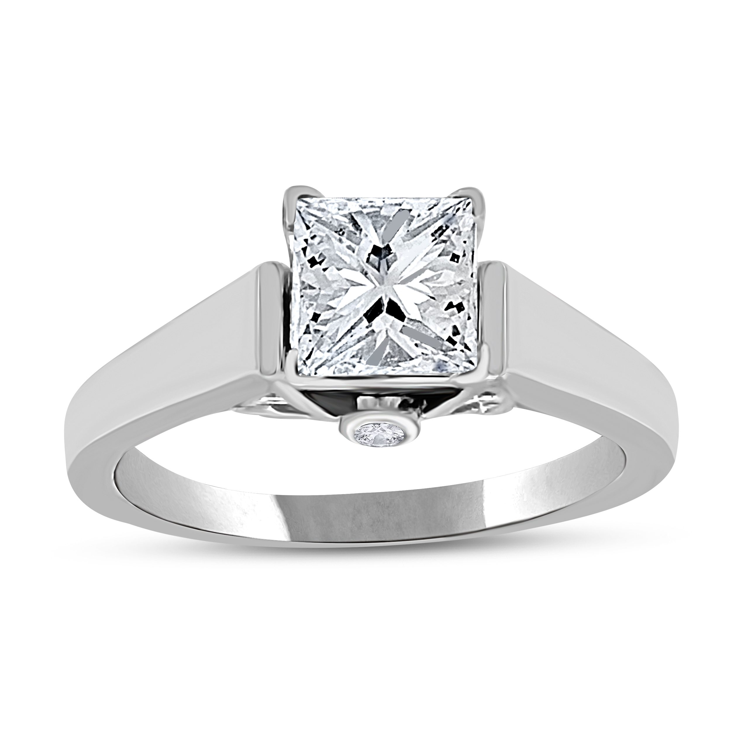 Diamour 1 Cttw Diamond Ring in 14Kt White Gold