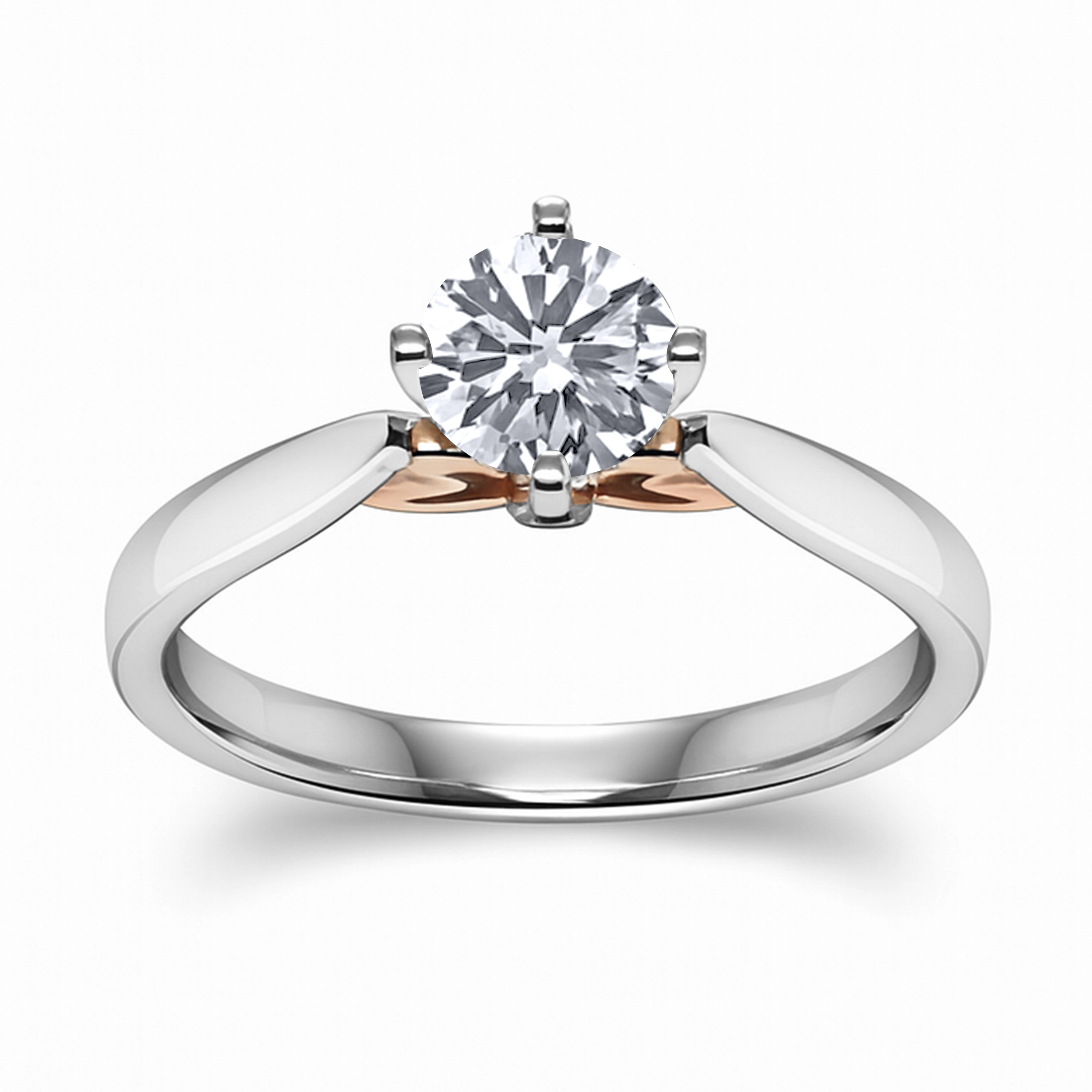 Diamour 1/3 Cttw Diamond Ring in 14Kt White Gold