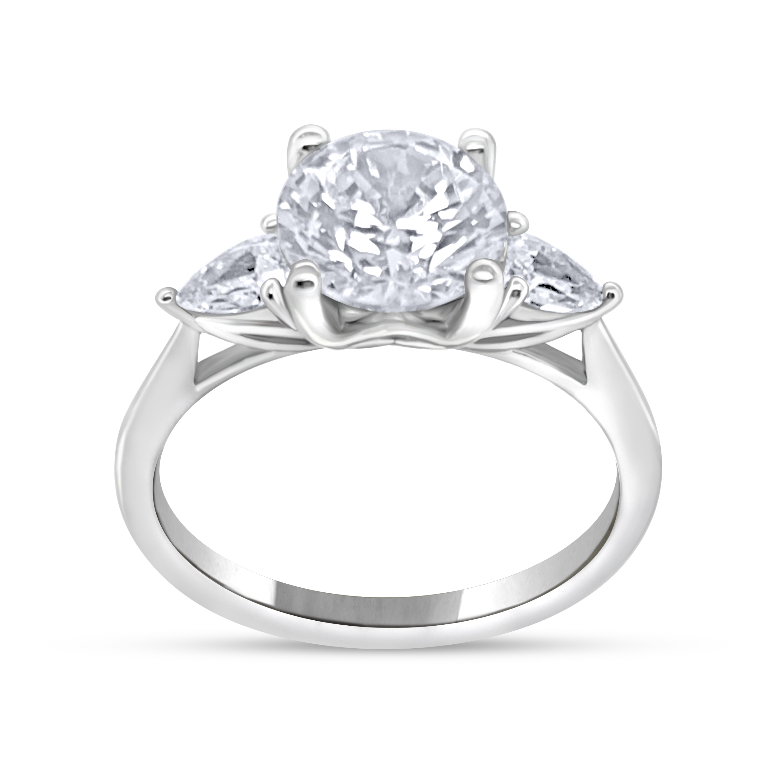 Diamour 2-3/8 Cttw Lab-Grown Diamond Ring in 14Kt White Gold